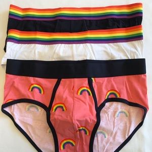 3-Pack Cotton Gay PRIDE Briefs S, M, L, XL NWT